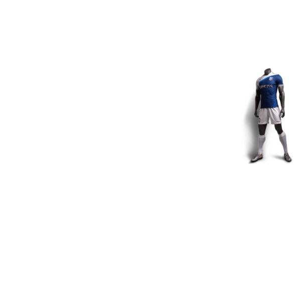 神兽系列白虎蓝色款足球比赛服